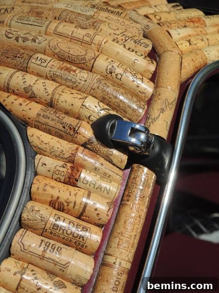 Corked Cruisin': The Ultimate Wine Cork Car 9 Another angle of the wine cork car, emphasizing its unique appearance and the dedication behind its creation.