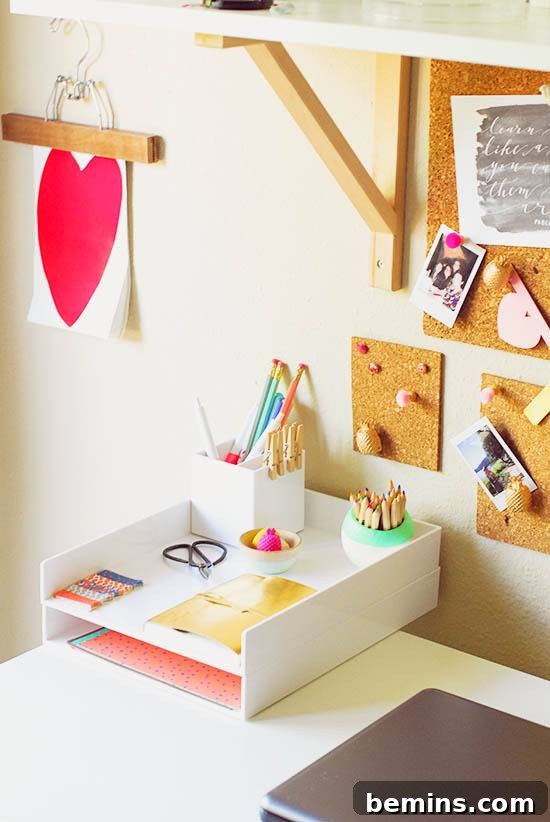 Laptop in Organized Workspace
