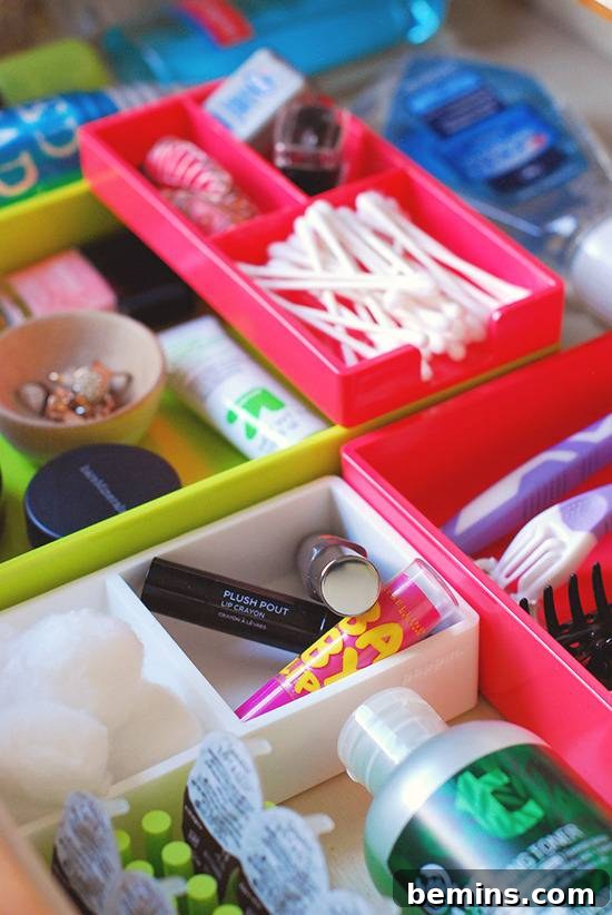 Organized Drawer with Accessory Trays