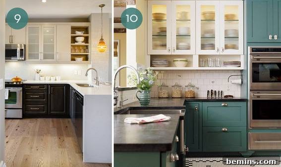 Two-Tone Kitchen Cabinets with Modern and Traditional Elements