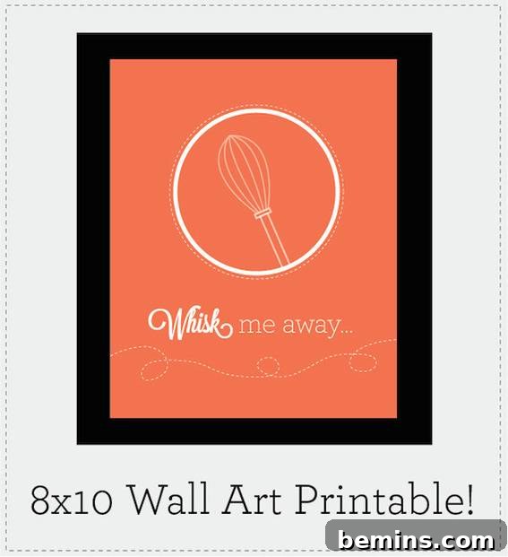 22 Stunning and Free Kitchen Wall Art Ideas 3 A melon-colored sign with white writing on it.