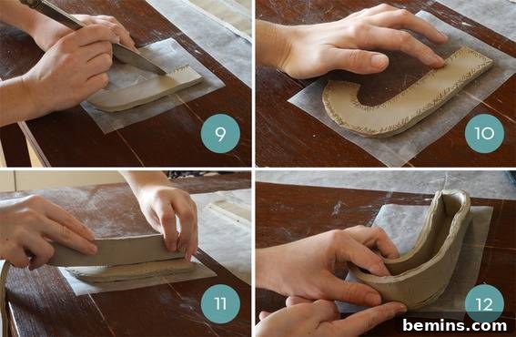 Crafty Typography Boxes: DIY Storage Solutions 7 DIY Clay Letterform Storage Boxes - Adding the Walls