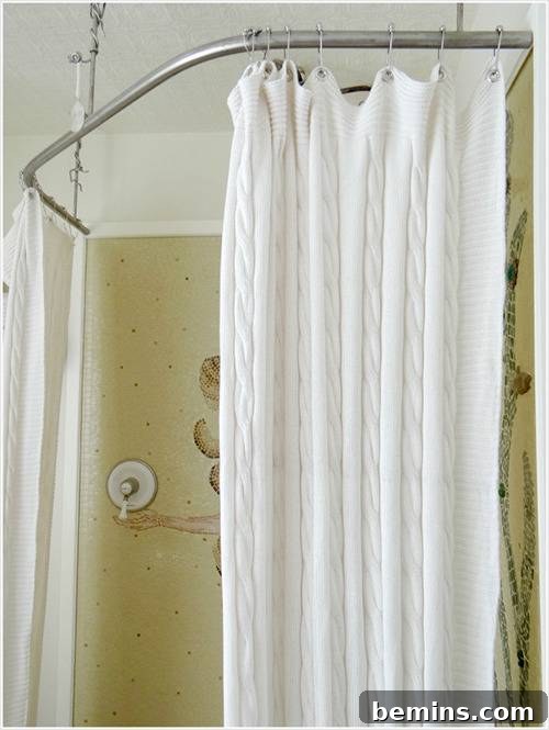 15 DIY Shower Curtains to Elevate Your Bathroom 12 DIY Throw Blanket Shower Curtain