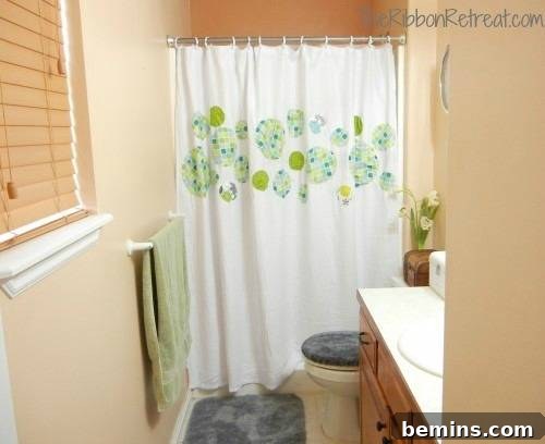 15 DIY Shower Curtains to Elevate Your Bathroom 13 DIY Fabric Circle Shower Curtain