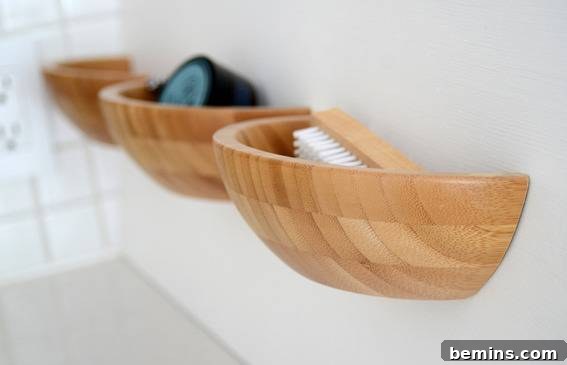 DIY Wooden Half-Bowl Organizer 3 DIY Wooden Half Bowl Storage - Close Up