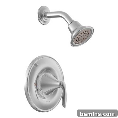 Chrome shower trim kit
