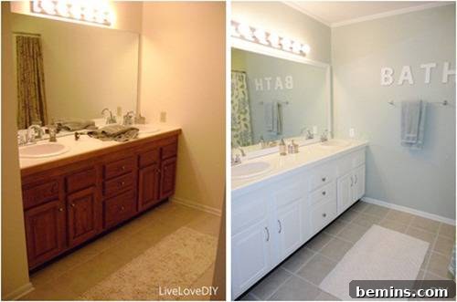 Newly painted bathroom