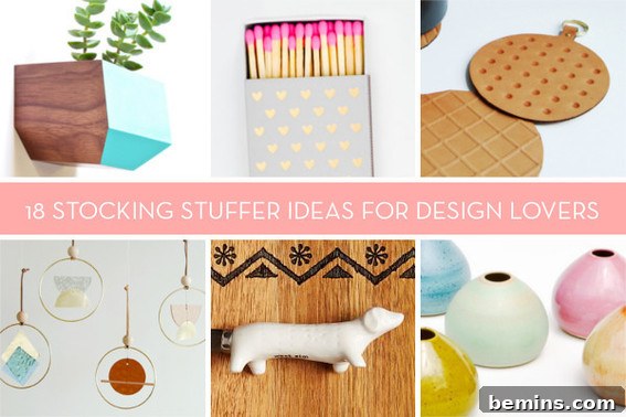 A curated collection of stocking stuffer ideas for home decor enthusiasts.