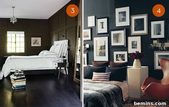 Dining room with black chalkboard wall