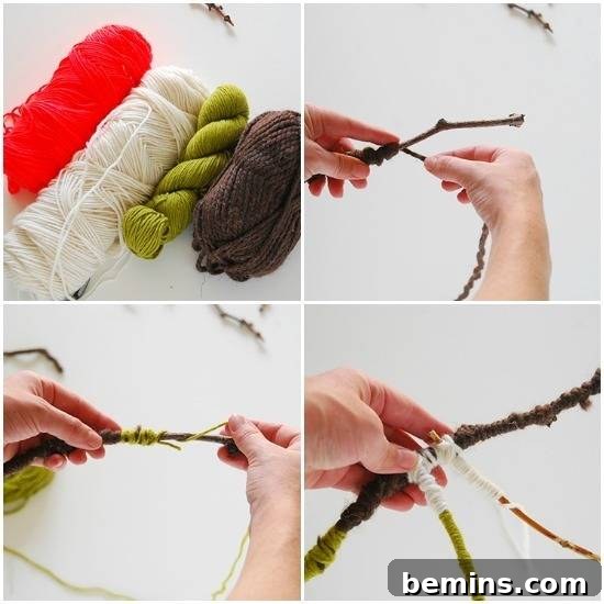 Arranging Twigs to Form Letters for Your Halloween Decoration
