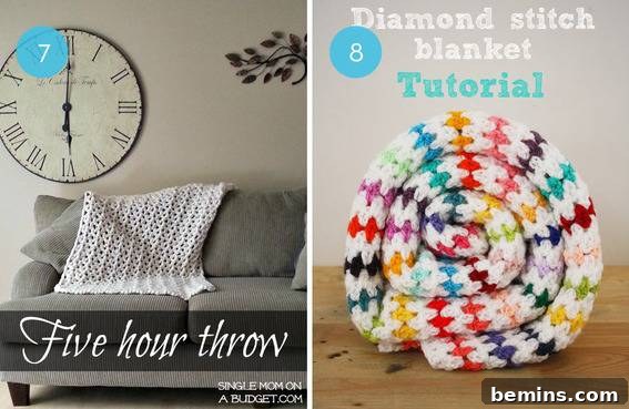 Crafting Comfort: 10 DIY Knit & Crochet Home Decor Ideas 6 Lace-Like Crochet Throw DIY