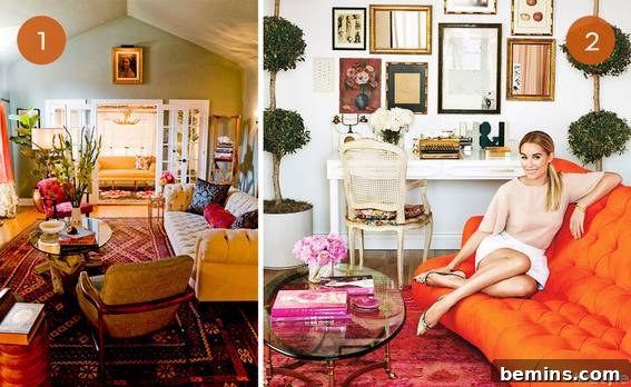 Cozy Living Room with Yellow and Red Accents