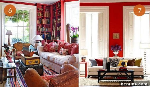 Living Room with Foliage Inspired Colors