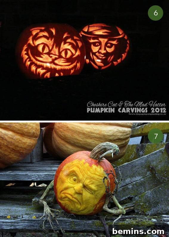 10 Pumpkin Carving Ideas to Blow Your Mind 5 Cheshire Cat Pumpkin Carving