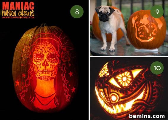 10 Pumpkin Carving Ideas to Blow Your Mind 6 Day of the Dead Pumpkin Carving
