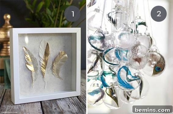 DIY Paper Feather Wall Art