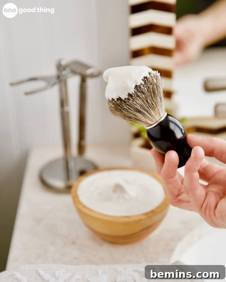 DIY shaving cream gift idea