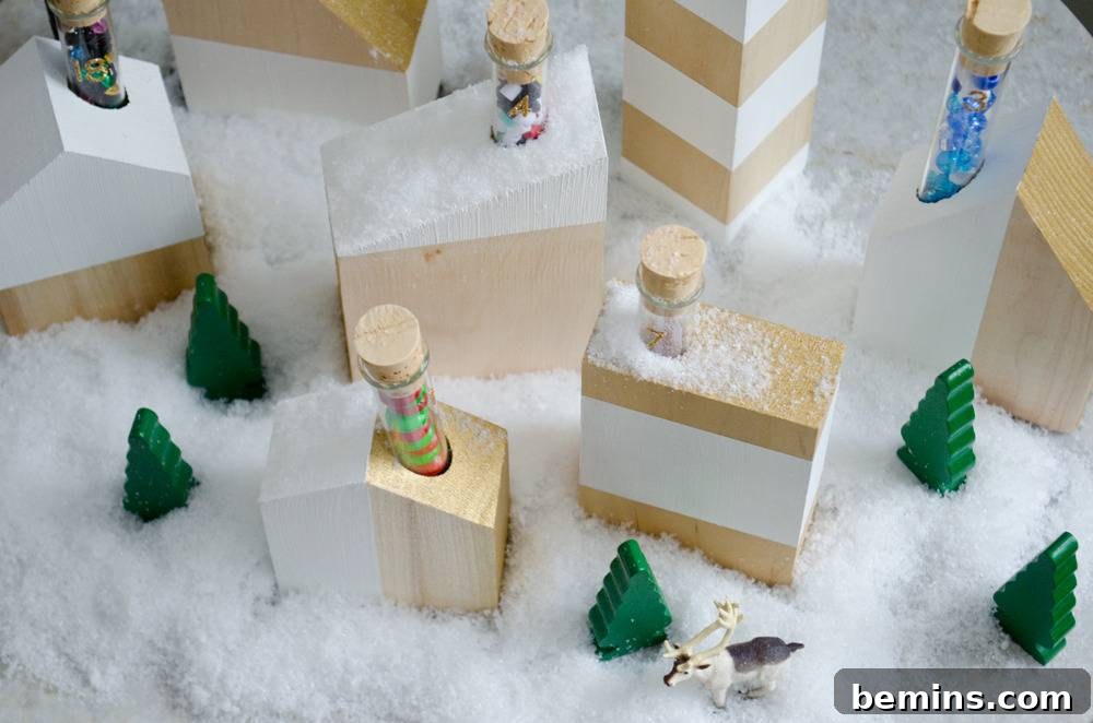 Close-up of Wood Block Houses