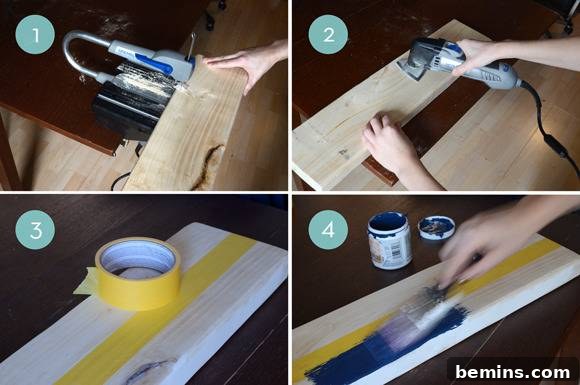Sanding the Wood for the Cheese Tray