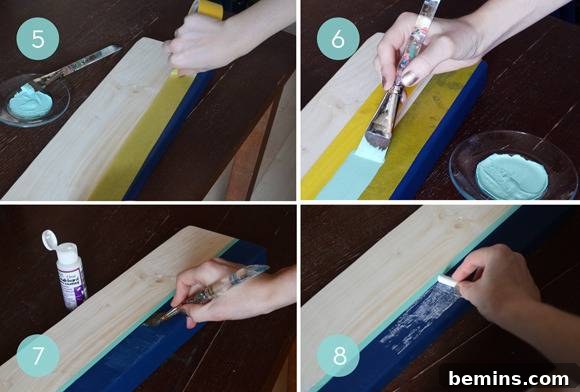 Taping off the Second Color Section
