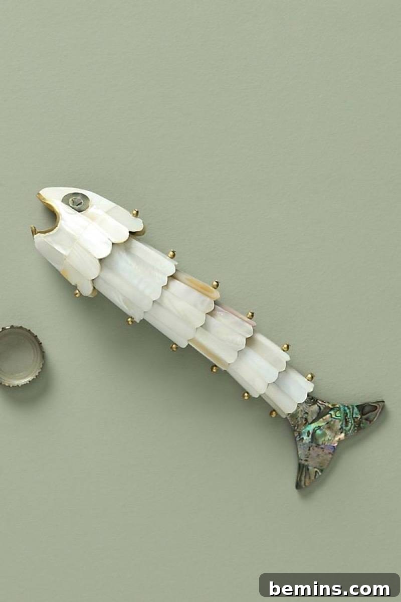 Gilded Fish Bottle Opener - Elegant Bar Accessory