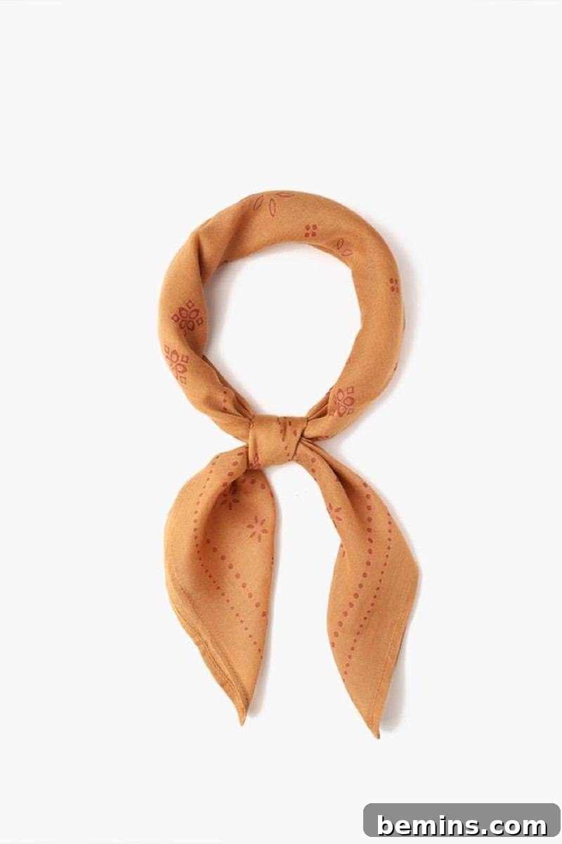 Brown Sugar Andorra Vintage Print Bandana - Fashionable Accessory