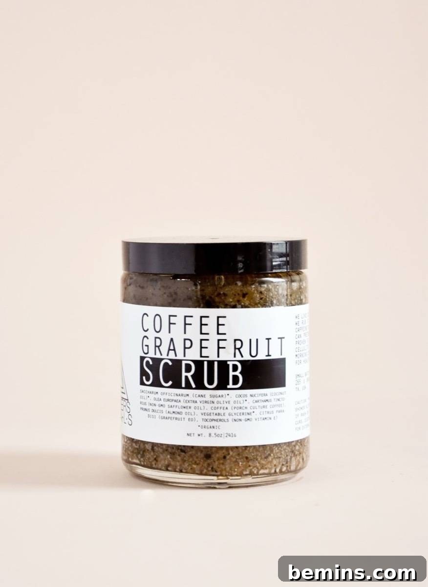 Coffee Grapefruit Body Scrub - Exfoliating Skincare Treat