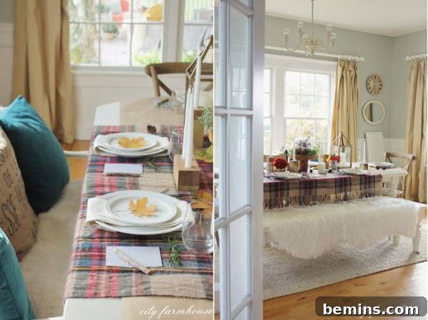 Stylish Thanksgiving Table: 20 DIY Textile Ideas 12 Decorated Table