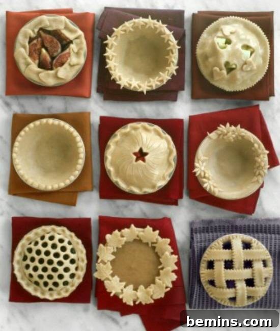9 Recipes and Decoration Ideas to Elevate Your Thanksgiving Pie 5 Various decorative pie crusts