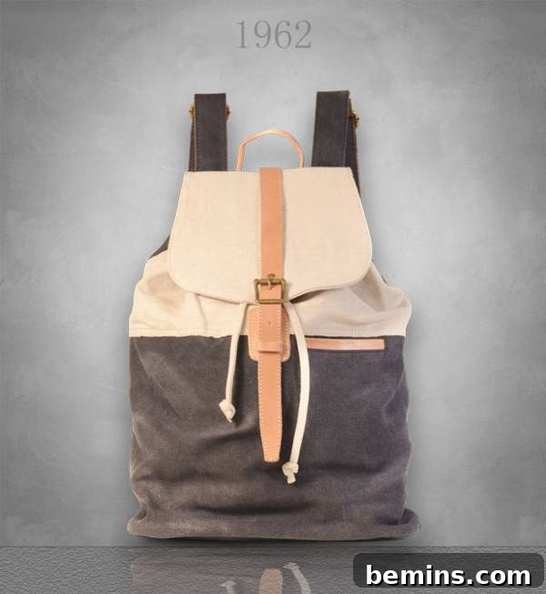 A rustic hand bag. Canvas Rucksack from EAZO.