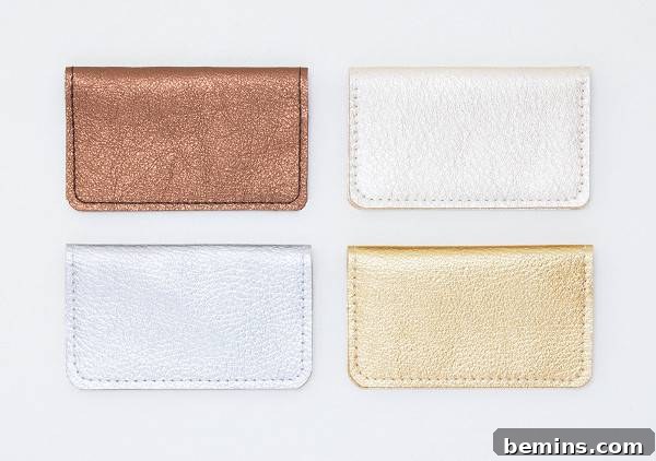 Purses in different colors. Metallic leather card holder from Jilly Designs.