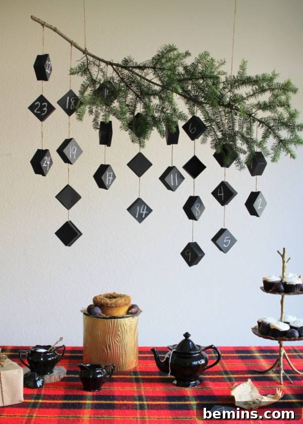 chalkboard advent calendar