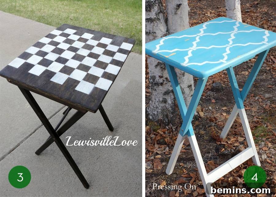 Creative TV Tray Table Makeovers