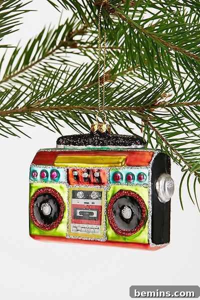 The Ultimate Ornament Roundup: 12 Must-Have Decorations for Your Tree 8 Multi-colored radio ornament for the tree.
