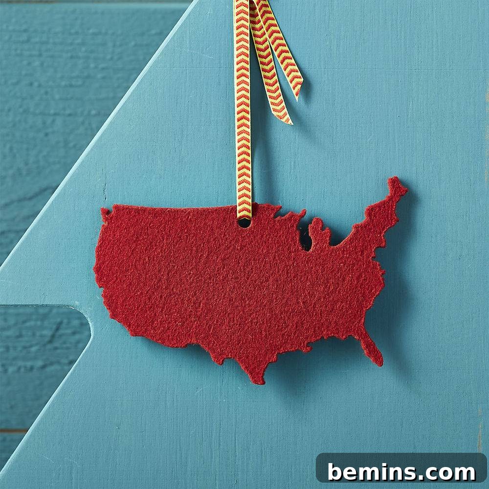 The Ultimate Ornament Roundup: 12 Must-Have Decorations for Your Tree 10 United States of America shaped ornament.