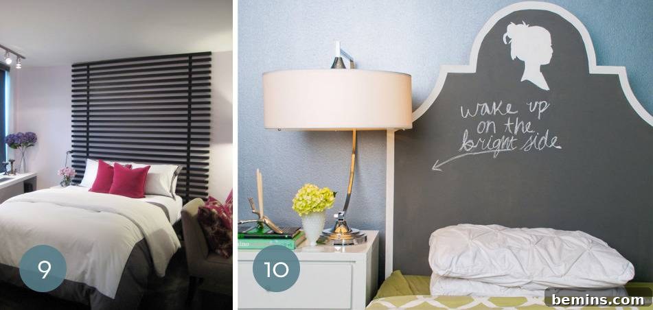 A simple yet elegant headboard enhanced by added height, demonstrating how to make a bedroom feel special.