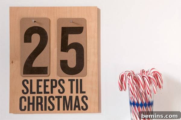 A sign shows that there are 25 days left before Christmas.