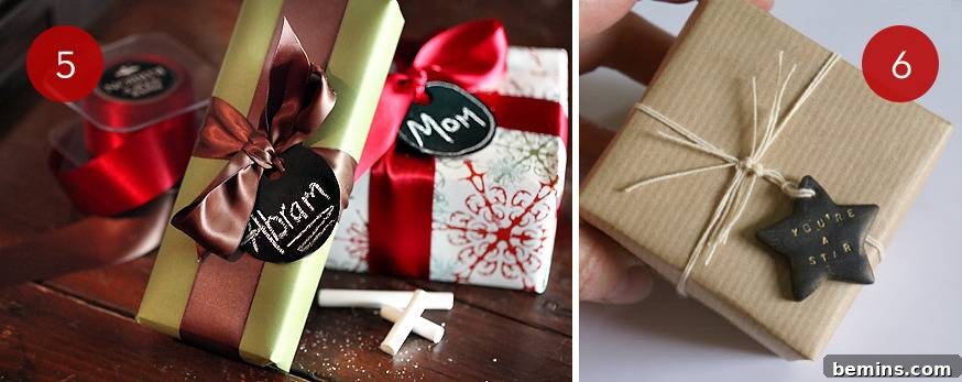 Gift Tag Extravaganza: 10 DIY Ideas to Wow This Holiday 5 DIY Gift Tag Idea - Chalkboard Tag
