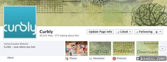 The front page of a social media website.