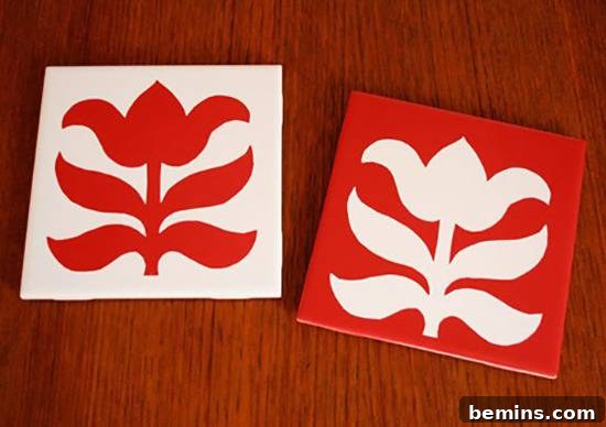 DIY Stenciled Trivets