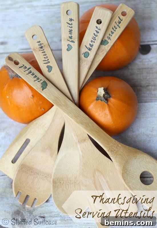 DIY Stenciled Serving Utensils