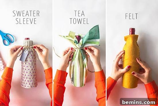 DIY Wine Bottle Wraps