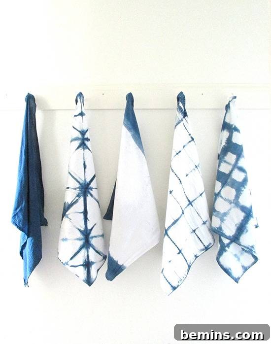 DIY Shibori Tea Towels