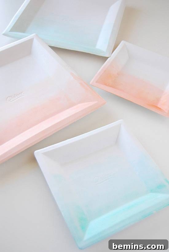 DIY Watercolor Plates