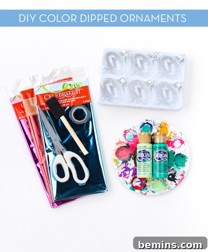 DIY Color Dipped Ornament 