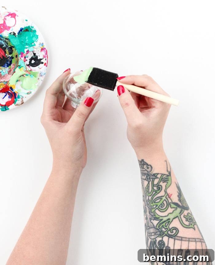 DIY Color Dipped Ornaments