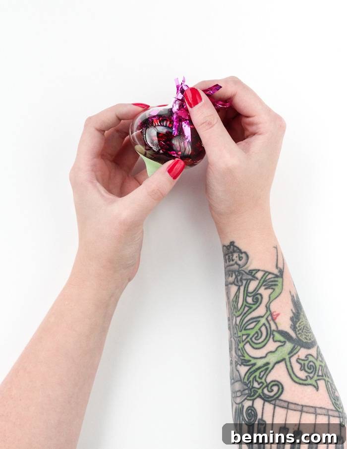 DIY Color Dipped Ornament
