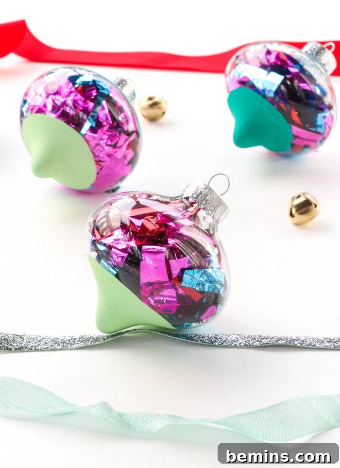DIY Color Dipped Ornaments