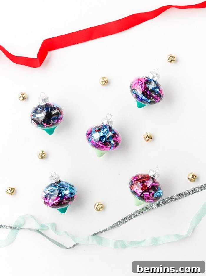DIY Color Dipped Ornaments