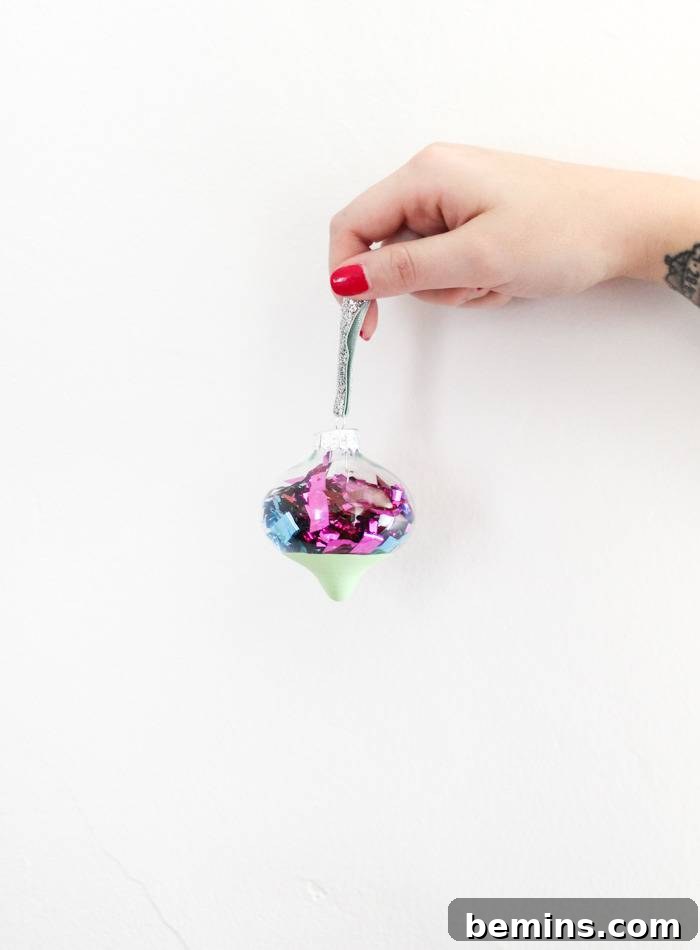 DIY Color Dipped Ornaments